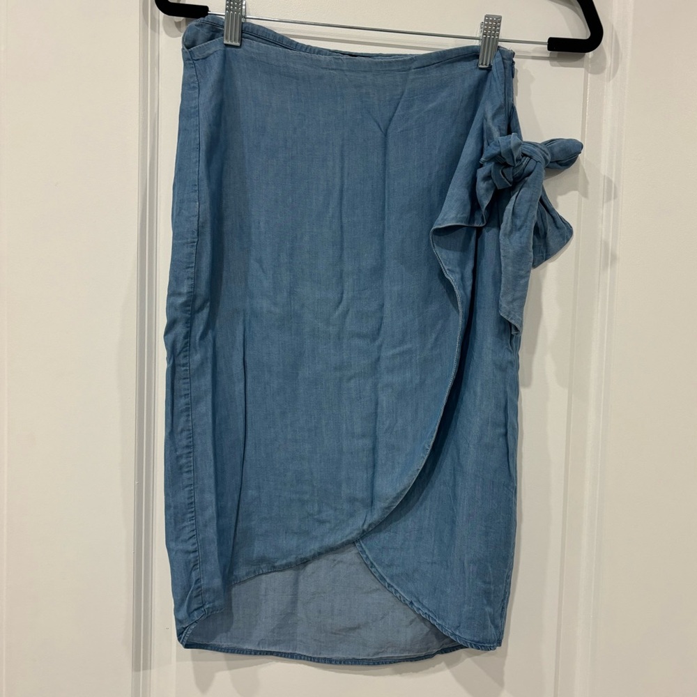 ZARA BLUE WRAP SKIRT